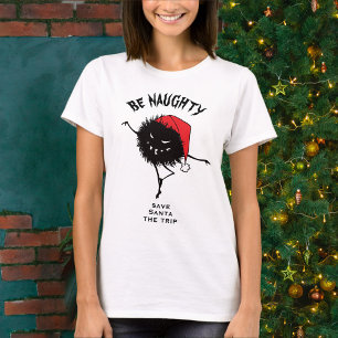 Camiseta Caráter Engraçado de Mau de Natal