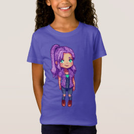 Camiseta Caráter Pixel Art Cabelo Puro