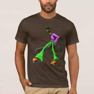 Camiseta Caráter Verde da banda desenhada Legal Funky Guita
