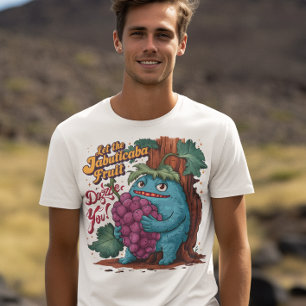 Camiseta Caráter Whimsical Com Uvas Jabuticaba