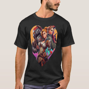 Camiseta Carateres de Jogo Online Símbolo 1