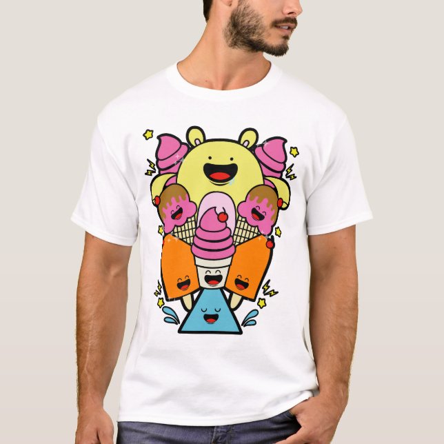 Camiseta Caráteres felizes (Frente)