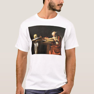 Camiseta Caravaggio - San Gerolamo - pintura do