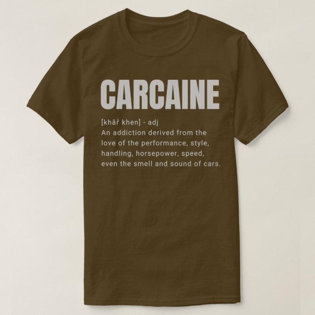 Camiseta CARCAINE Definition 1  (Frente do Design)