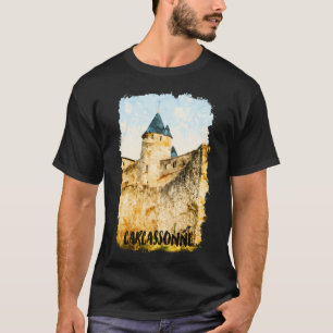 Camiseta Carcassonne France City Watercolor