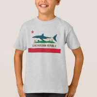 Carcharodon Republic California Flag White Shark