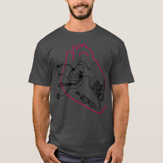 Camiseta Card Cor Heart — resgate elétrico de primeiros soc