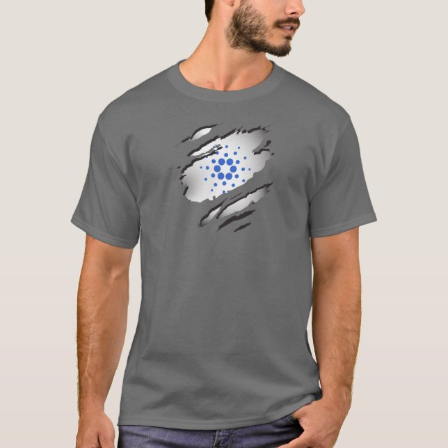 Camiseta Cardano ADA - Imagem rasgada com Revelação do Logo (Frente)
