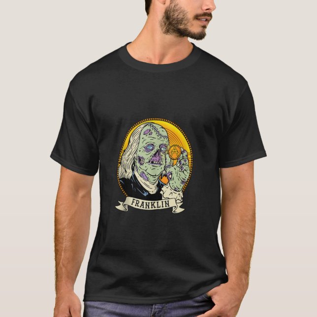Camiseta Cardano Zombie Ben Franklin Hodl ADA Crypto (Frente)