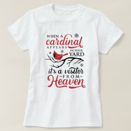 Camiseta Cardeal Aparece Visitante Do Paraíso Natal T-S