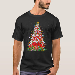 Camiseta Cardeal Bird Xmas Light Papais noeis Cardinais Nat
