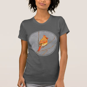 Camiseta Cardeal para pintura de galho - Arte original de p