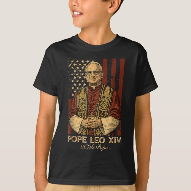 Camiseta Cardeal Robert Francis Impede o Papa Leo Xiv Ameri (Frente)