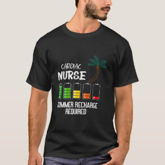 Camiseta Cardiac Nurse Summer Vacation Recharge Nurse