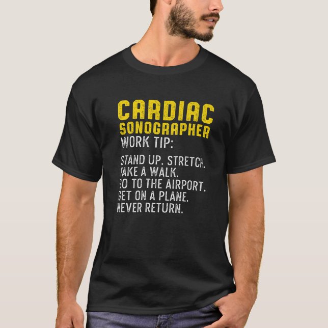 Camiseta Cardiac Sonógrafo Echo Tech RDCS (Frente)