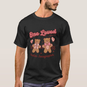 Camiseta Cardiac Sonographer Dia de os namorados Groovy na 