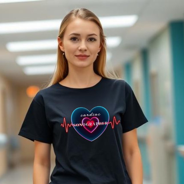 Camiseta Cardiac Sonographer | Echo Tech | Pulsação (Cardiac Sonographer _ Echo Tech _ Heartbeat  T-Shirt )
