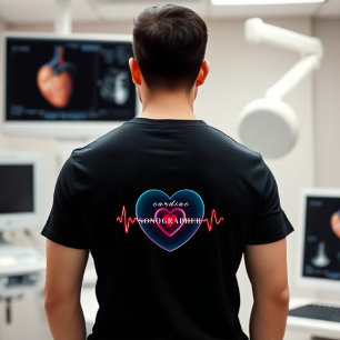 Camiseta Cardiac Sonographer   Pulsação   Coração com ECG