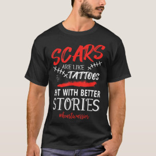 Camiseta Cardíaca Aberta Engraçada As cicatrizes De Present