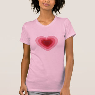 Camiseta cardíaca de amor - Design bonitinho e fel