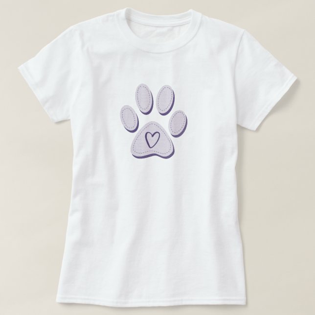 Camiseta Cardíaca de Cão (Frente do Design)