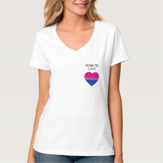 Camiseta Cardíaca do Orgulho Bissexual