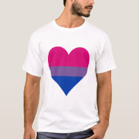 Camiseta cardíaca do orgulho da Bissexualidade
