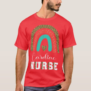 Camiseta Cardíaca Enfermeira Leopard Cardiologista Cartão d