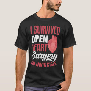 Camiseta Cardíaco Aberto Sobrevivente de Cirurgia
