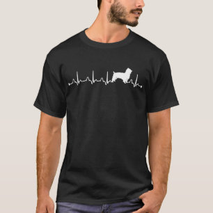 Camiseta Cardíaco EKG Orgulhoso Cachorro Silky Terrier Pro