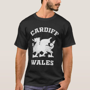 Camiseta Cardiff Wales Men Mulheres Estudantes Welsh Drago