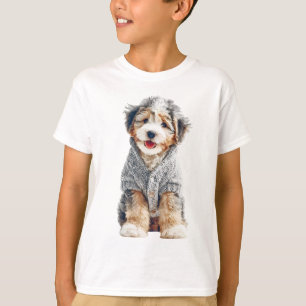 Camiseta Cardigan Cachorro Sorriso Crianças