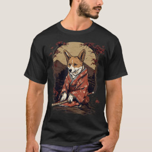 Camiseta Cárdigan de samurai da arte japonesa vintage Welsh