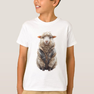 Camiseta Cardigan Elegante Cordeiro Crianças