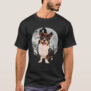 Camiseta Cardigan Galês Corgi Cachorro Bruxa Chapéu Hallowe
