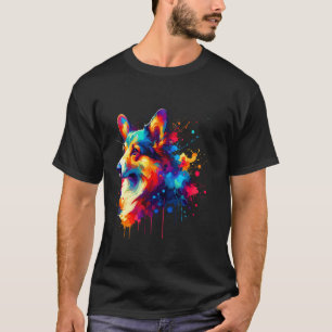 Camiseta Cardigan galês Corgi Corgis de Arte Espalhada