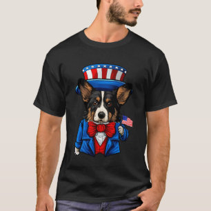 Camiseta Cardigan Welsh Corgi Americano engraçado do 4 de j