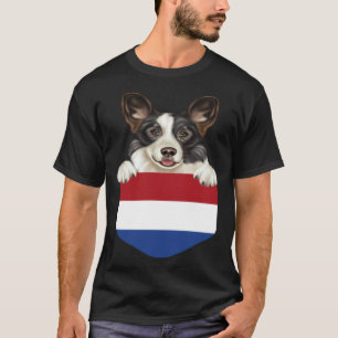 Camiseta Cardigan Welsh Corgi Cachorro Bandeira da Holanda