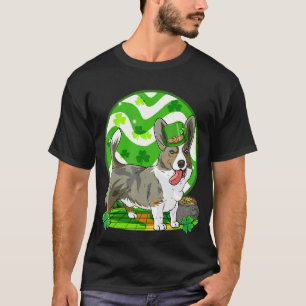 Camiseta Cardigan Welsh Corgi Cachorro Leprechaun Sortudo S