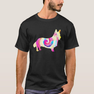 Camiseta Cardigan Welsh Corgi Cão Dono de Cachorro Tie Dye