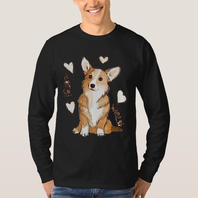 Camiseta Cardigan Welsh Corgi Cute Cardigan Welsh Corgi (Frente)