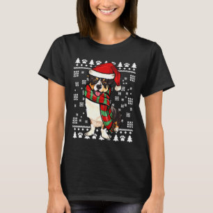 Camiseta Cardigan Welsh Corgi Dog Santa Hat Xmas Ugly Chris