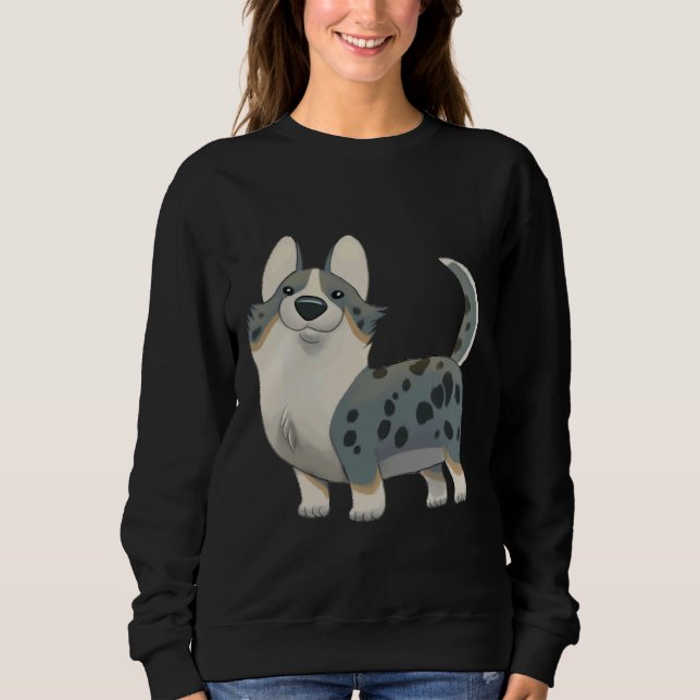 Camiseta Cardigan Welsh Corgi Merle E Tan (Frente)