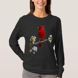 Camiseta Cardin Vermelho de Pássaro Cardeal do Melhor Norte
