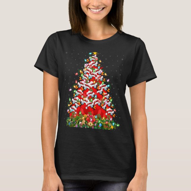 Camiseta Cardinal Bird   Xmas Light Santa Cardinal Christma (Frente)