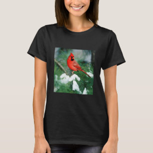 Camiseta Cardinal-do-norte macho na árvore, IL