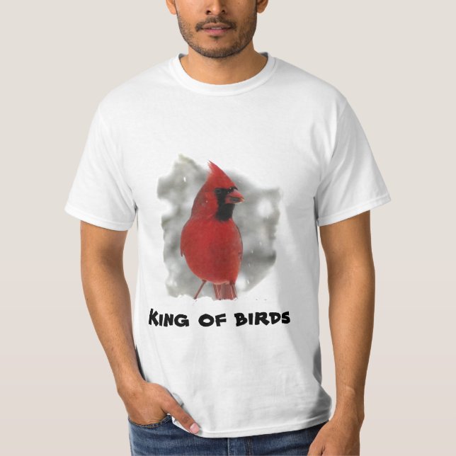 Camiseta Cardinal - rei dos pássaros (Frente)