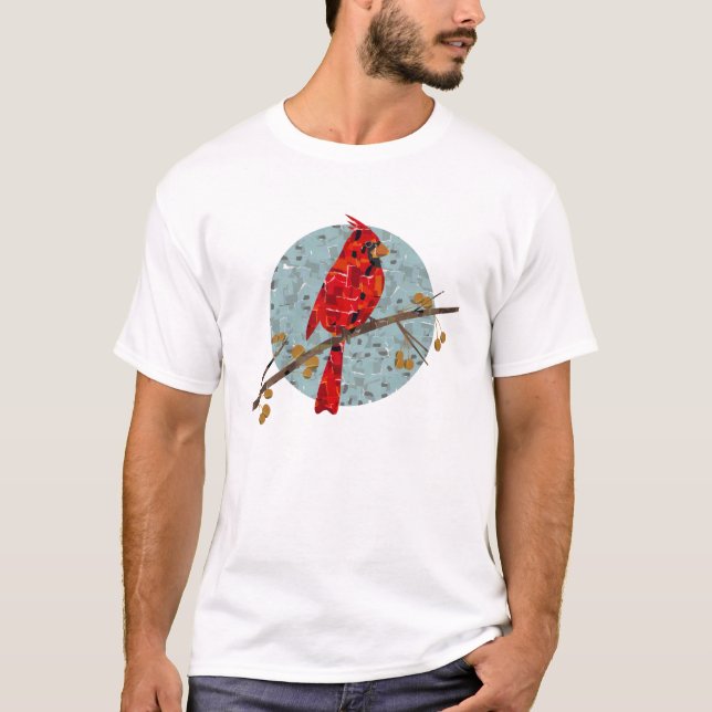 Camiseta Cardinal Vermelho, o pássaro do Natal (Frente)