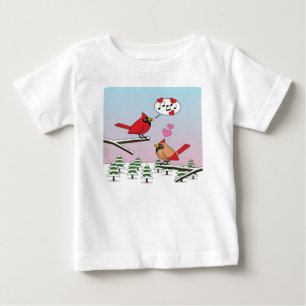 Camiseta Cardinhos de Norte Vermelho Bonito Adoram Paisagem