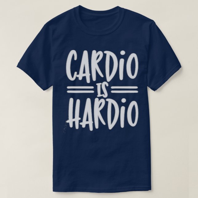 Camiseta Cardio é Design de Tipografia Hardio amp (Frente do Design)